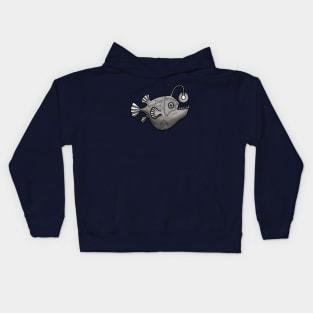 Angler Fish Swims Deep Kids Hoodie